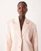 ASOS DESIGN ASOS DESIGN tailored satin oversized power shoulders blazer in baby pink - part of a set - 1