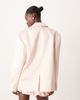 ASOS DESIGN ASOS DESIGN tailored satin oversized power shoulders blazer in baby pink - part of a set - 2
