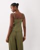 ASOS DESIGN ASOS DESIGN Tailored scoop neckline vest in sage-Green - 3