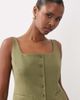 ASOS DESIGN ASOS DESIGN Tailored scoop neckline vest in sage-Green - 4