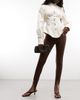 ASOS DESIGN ASOS DESIGN tailored skinny stirrup pants in chocolate-Brown - 1