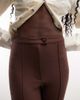 ASOS DESIGN ASOS DESIGN tailored skinny stirrup pants in chocolate-Brown - 3