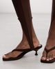 ASOS DESIGN ASOS DESIGN tailored skinny stirrup pants in chocolate-Brown - 4