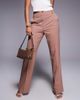 ASOS DESIGN ASOS DESIGN tailored slim straight pants in mocha - 1