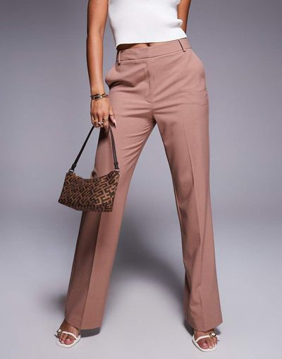ASOS DESIGN ASOS DESIGN tailored slim straight pants in mocha