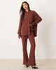 ASOS DESIGN ASOS DESIGN tailored slinky flare pants in chestnut - part of a set-Brown - 1