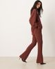 ASOS DESIGN ASOS DESIGN tailored slinky flare pants in chestnut - part of a set-Brown - 2