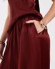 ASOS DESIGN ASOS DESIGN Tailored soft satin elastic waistband palazzo pants in brick red - 4