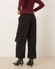 ASOS DESIGN ASOS DESIGN tailored straight leg pants with cuffs and utility pocket detail in black - 3