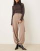 ASOS DESIGN ASOS DESIGN tailored straight leg pants with cuffs and utility pocket details in taupe-Brown - 1