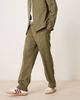 ASOS DESIGN ASOS DESIGN tailored straight pants in dark green with elastic waist - part of a set - 2