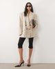 ASOS DESIGN ASOS DESIGN tailored strong shoulder double breasted blazer in sand heather-Brown - 1