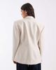 ASOS DESIGN ASOS DESIGN Tailored strong shoulder nipped waist blazer in taupe heather-Neutral - 4