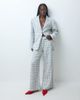 ASOS DESIGN ASOS DESIGN tailored tapered mensy pants in winter white plaid - 1