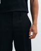 ASOS DESIGN ASOS DESIGN tailored tapered pants in black with elastic waist and rolled cuffs - 3