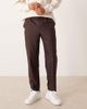 ASOS DESIGN ASOS DESIGN tailored tapered pants in dark burgundy microtexture - 1