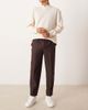 ASOS DESIGN ASOS DESIGN tailored tapered pants in dark burgundy microtexture - 2