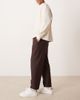 ASOS DESIGN ASOS DESIGN tailored tapered pants in dark burgundy microtexture - 3