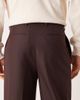 ASOS DESIGN ASOS DESIGN tailored tapered pants in dark burgundy microtexture - 4