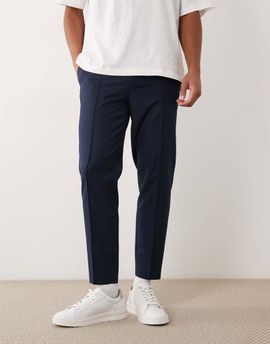 ASOS DESIGN ASOS DESIGN tailored tapered pants in navy washable wool-Blue