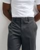ASOS DESIGN ASOS DESIGN tailored tapered pants with elastic waist and rolled cuffs in charcoal-Gray - 3
