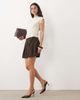 ASOS DESIGN ASOS DESIGN tailored tie detail shorts in chocolate-Brown - 3