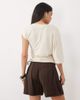 ASOS DESIGN ASOS DESIGN tailored tie detail shorts in chocolate-Brown - 4