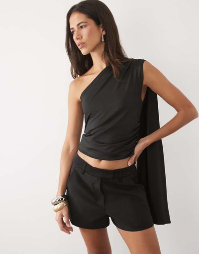 ASOS DESIGN ASOS DESIGN Tailored tux micro shorts in black