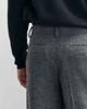 ASOS DESIGN ASOS DESIGN tailored wide leg pants with wool in charcoal texture-Gray - 4