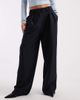 ASOS DESIGN ASOS DESIGN tailored wide leg pleated pants in navy pinstripe - 1