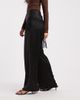 ASOS DESIGN ASOS DESIGN tailored wide leg satin pants with lace trim skirt overlay in black - 2