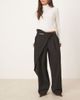 ASOS DESIGN ASOS DESIGN tailored wide leg wrap belted pants in black - 1