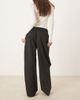 ASOS DESIGN ASOS DESIGN tailored wide leg wrap belted pants in black - 2