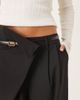 ASOS DESIGN ASOS DESIGN tailored wide leg wrap belted pants in black - 3