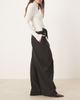ASOS DESIGN ASOS DESIGN tailored wide leg wrap belted pants in black - 4