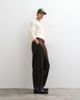 ASOS DESIGN ASOS DESIGN tailored wool blend wide barrel leg pants in dark brown microtexture - 1