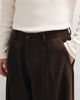 ASOS DESIGN ASOS DESIGN tailored wool blend wide barrel leg pants in dark brown microtexture - 2