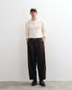 ASOS DESIGN ASOS DESIGN tailored wool blend wide barrel leg pants in dark brown microtexture - 3
