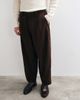 ASOS DESIGN ASOS DESIGN tailored wool blend wide barrel leg pants in dark brown microtexture - 4