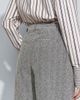 ASOS DESIGN ASOS DESIGN Tailored wool look barrel leg pants in black and white herringbone - 4
