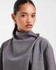 ASOS DESIGN ASOS DESIGN Tailored wrap shacket top in gray melange - 3