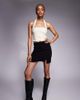 ASOS DESIGN ASOS DESIGN Tall bengaline mini skirt with slit detail in black - 1
