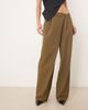 ASOS DESIGN ASOS DESIGN Tall tailored asymmetric wrap wide leg pants with buckle detail in khaki-Green - 3