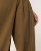 ASOS DESIGN ASOS DESIGN Tall tailored asymmetric wrap wide leg pants with buckle detail in khaki-Green - 4