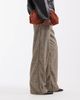 ASOS DESIGN ASOS DESIGN Tall Tailored faux leather barrel pants in light brown - 2