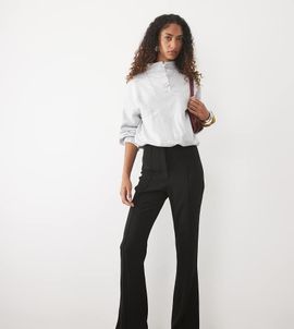 ASOS DESIGN ASOS DESIGN Tall tailored slinky flare pants in black