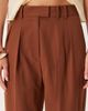 ASOS DESIGN ASOS DESIGN Tall tailored wide leg pants with pleat detail in dark caramel-Brown - 4
