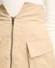 ASOS DESIGN ASOS DESIGN Tall zip through utility mini skirt in stone-Neutral - 2