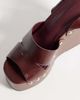 ASOS DESIGN ASOS DESIGN Tamara cut out studded wedges in burgundy-Red - 4