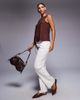 ASOS DESIGN ASOS DESIGN tank top with scoop back in linen look in chocolate-Brown - 4